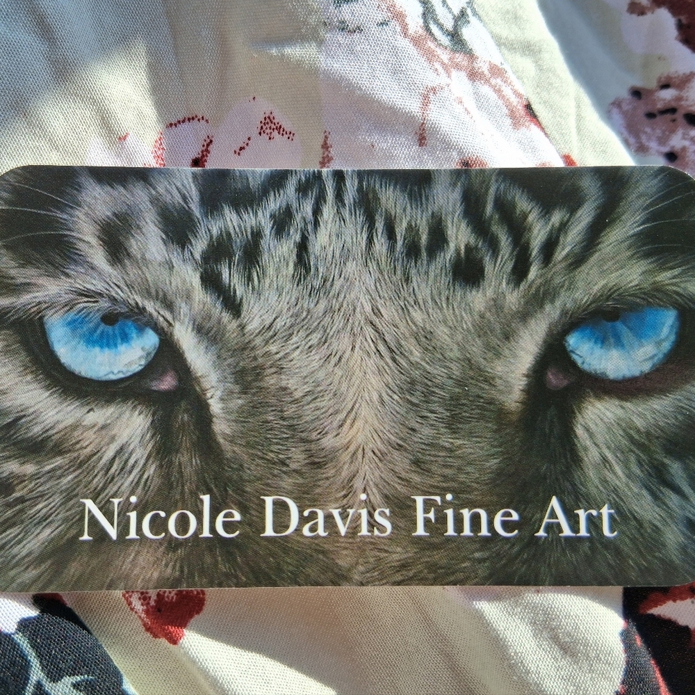 Blue Cat Eyes Mixed Media